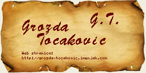 Grozda Točaković vizit kartica